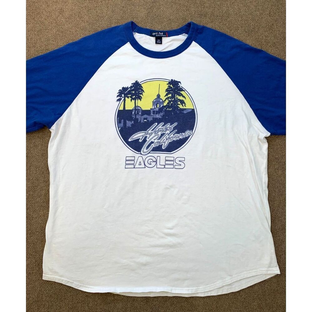 Eagles Hotel California T-Shirt Size 2XL Raglan Sleeve Pullover